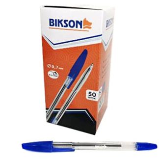 Ручка ТМ "BIKSON" шариковая, 0,7мм, чернила синие, прозрачный корпус арт. BN0511, шт