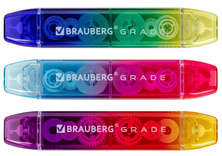 Корректирующая лента двусторонняя 5мм x 10 м, BRAUBERG GRADE, ассорти, 271941