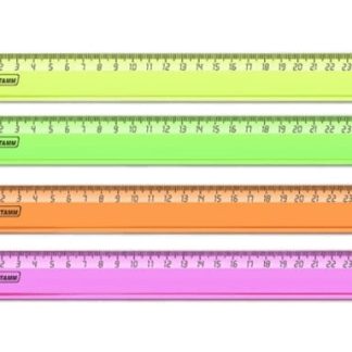 Линейка 25см NEON Cristal ассорти (100шт в упаковке) СТАММ ЛН220