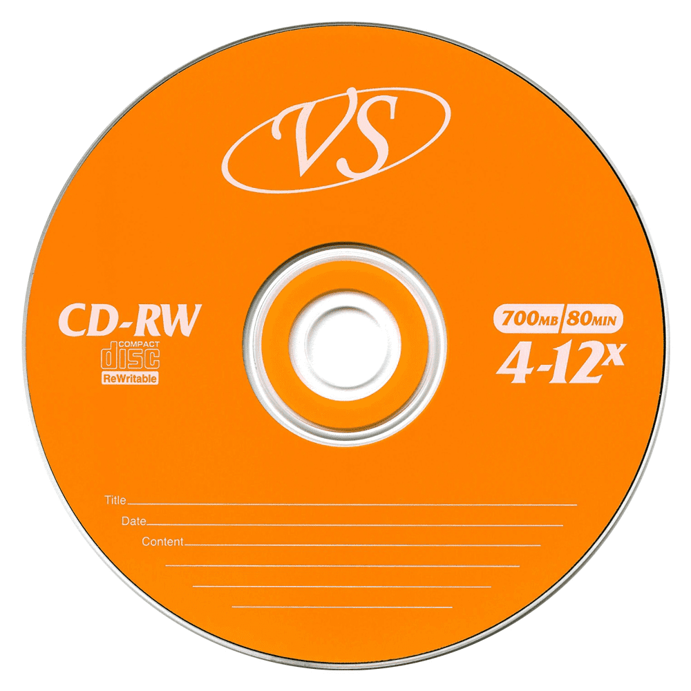 Диск CD-RW VS 700mb 4/12х