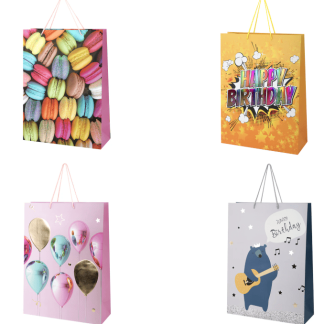 Пакет подарочный (1 шт) 33х13х45см (XL) "Birthday Collection", ассорти, фольга,ЗОЛОТАЯ СКАЗКА,700826