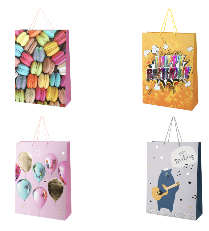 Пакет подарочный (1 шт) 33х13х45см (XL) "Birthday Collection", ассорти, фольга,ЗОЛОТАЯ СКАЗКА,700826