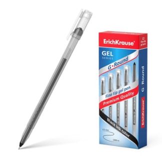 Ручка гелевая черная ErichKrause® G-Round, 56535