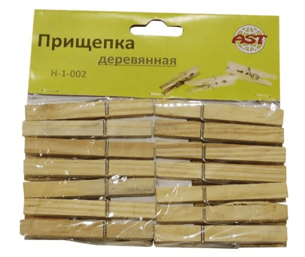 Прищепки бельевые, деревянные, 14шт/уп, цена за уп, арт.Н-1-002 AST