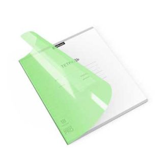 Тетрадь 18л. ЛИН с пластиковой обложкой на скобе ErichKrause® Классика CoverPrо Neon, зел 56367