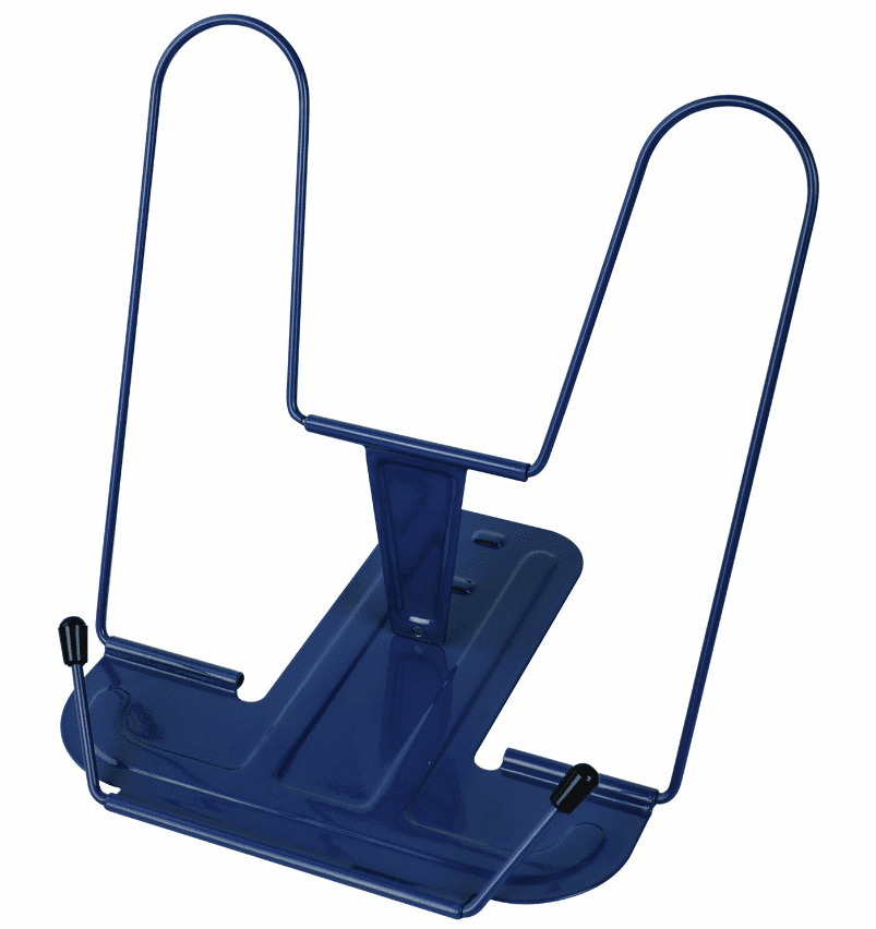 Подставка для книг и учебников BRAUBERG LINE+, металлическая, синяя, европодвес, 238071