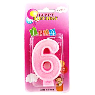 Свеча д/торта "6" арт15