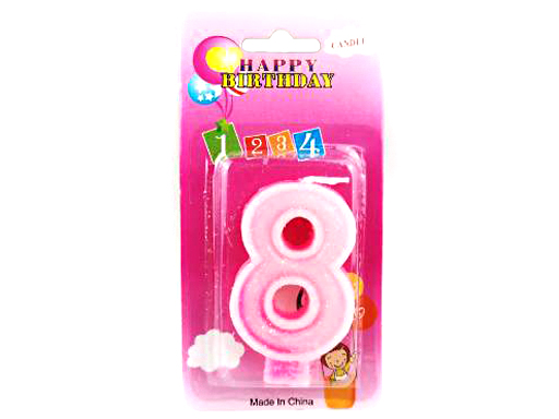 Свеча д/торта "8" арт15