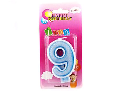Свеча д/торта "9" арт15