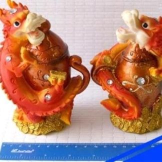 Копилка-полистоун SZ10275-2 «Дракон с драгоценностями»