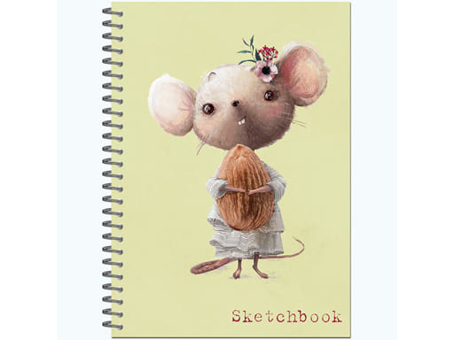 Блокнот для зарисовок Sketchbook, 145*200, 60л. "Милашки" гр.4+0+лам 2диз 3032