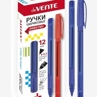 Ручка шариковая синяя масляная «deVENTE. Triolino Translucent» 5073842, игольчатый пишущий узел 0,7м