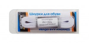 Шнурки БЕЛЫЕ 100 см. плоские Штрих, 91884327