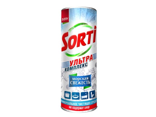 Чистящее ср-во д/кухни SORTI Морская свежесть 500г. порошок, шт