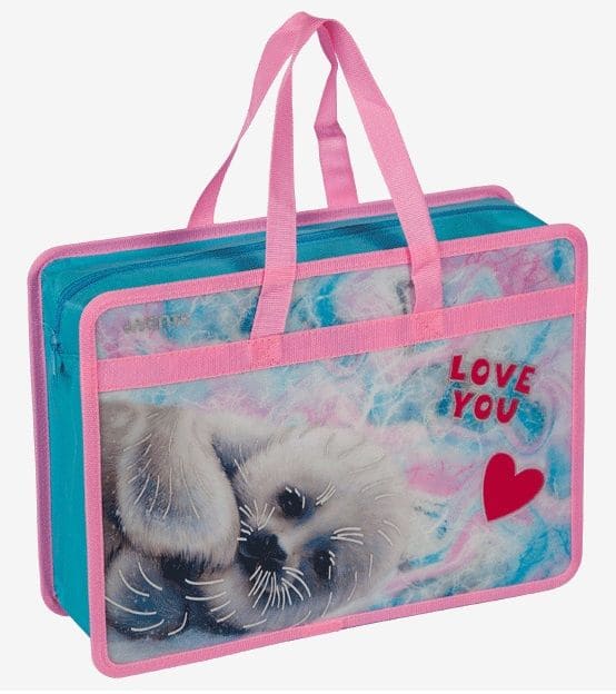 Папка дет. с ручками «deVENTE. Seal» 8057331 34x25x10 см, с текстильным расширен