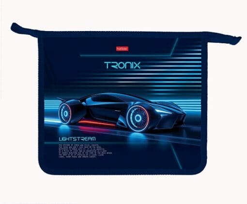 Папка для тетрадей на молнии 1отд А5 TRONIX пластик в индив.упак. Hatber 01029