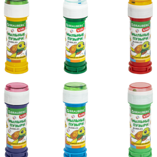 Мыльные пузыри 60 мл с игрушкой на крышке, BRAUBERG KIDS, 665453