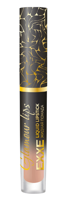 Губная помада жидкая EXXE Glamour lips 01 «Шёлковый бежевый» (3 мл), С0007616 (Арвитекс)