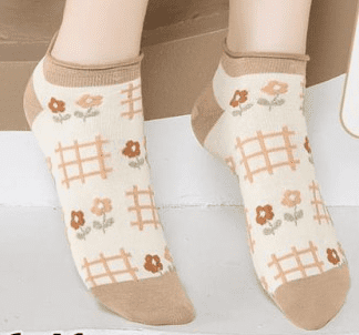 Носки женские укороченные (частичная сетка) DMDBS BK-137