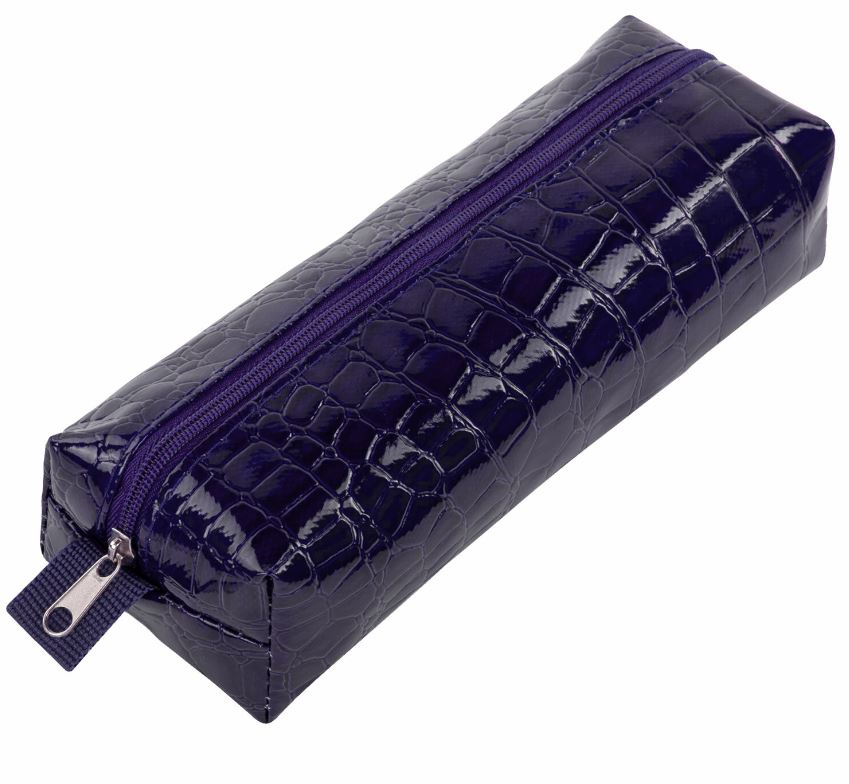 Пенал-косметичка BRAUBERG, "крокодиловая кожа", 20х6х4см, Ultra purple, 270848
