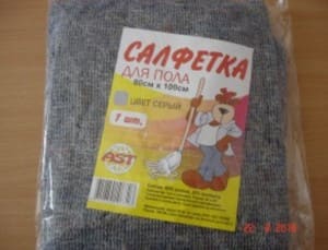 Тряпка для пола хлопок 80*100см,180гр/м2,серая,580157/AST