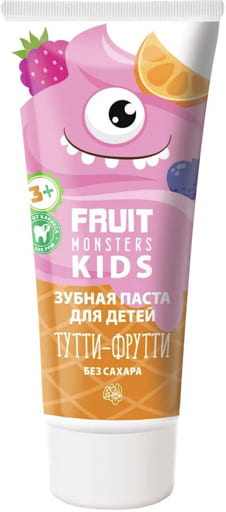 Зубная паста детская Тутти Фрутти линии Фрутомонстры серии Мегамонстры (Mega monsters), 60г