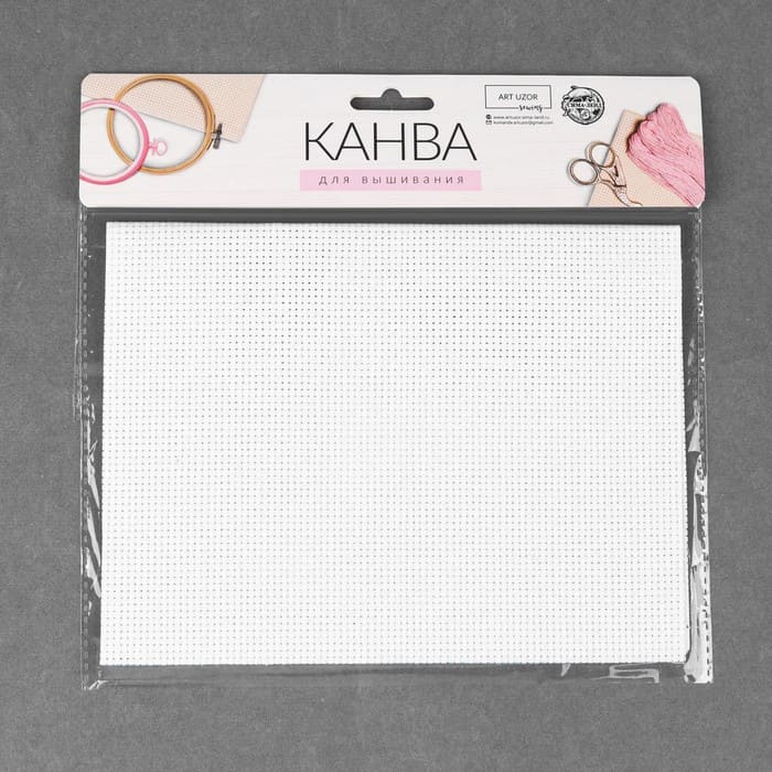 Канва для вышивания №11, 30 × 20 см, цвет белый