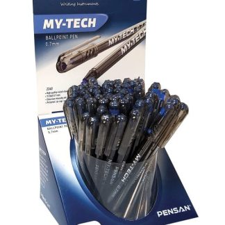 Ручка шариковая синяя масляная PENSAN My-Tech, ДИСПЛЕЙ, игольч.узел 0,7мм, линия 0,35мм, 2240/S60