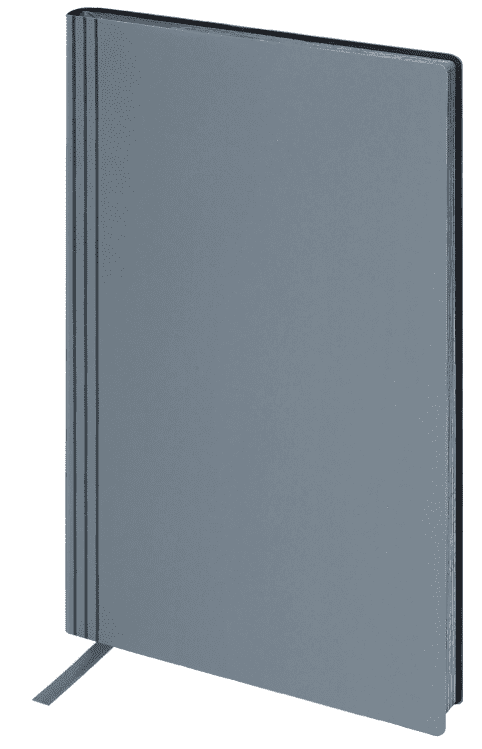 Блокнот А5 138x213мм BRAUBERG Personal, под кожу, 80 листов, клетка, серый, 116612, шт