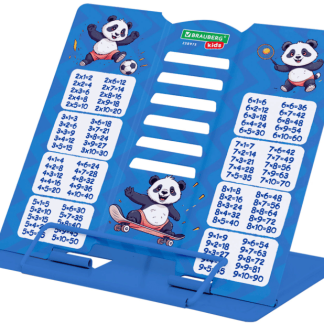 Подставка для книг и учебников BRAUBERG KIDS mini "Panda" с таблицей умножения, металл, 238975