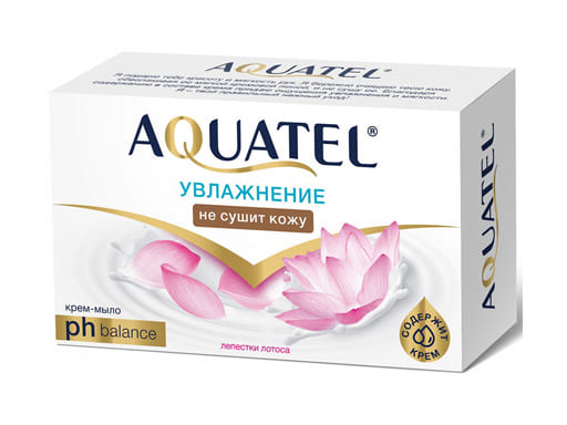 Крем-мыло твердое Aquatel лепестки лотоса 90гр 6231