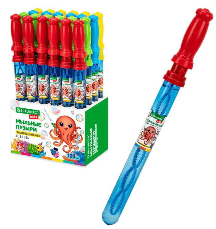 Мыльные пузыри 120 мл, "Волшебный меч", BRAUBERG KIDS, 665452, шт