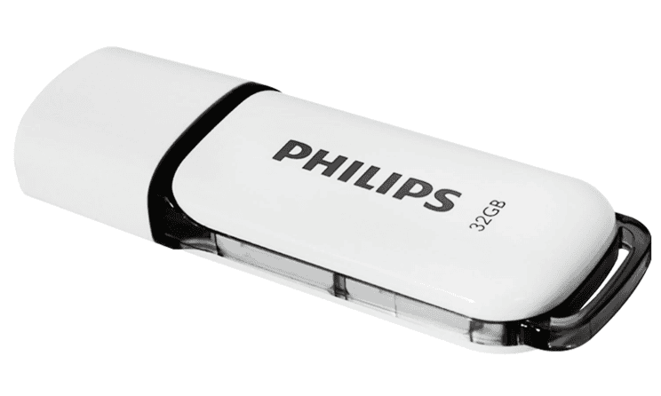 Флеш-диск 32GB PHILIPS SNOW, разъем USB 2.0, черный, FM32FD70B/97