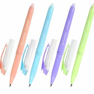 Ручка стираемая гелевая с грипом BRAUBERG X-ERASE PASTEL, СИНЯЯ, узел 0,7мм, линия 0,35мм, 143953