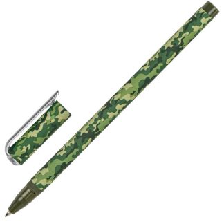 Ручка шариковая синяя BRAUBERG SOFT TOUCH STICK "KHAKI", мягкое покрытие, узел 0,7 мм, 143703