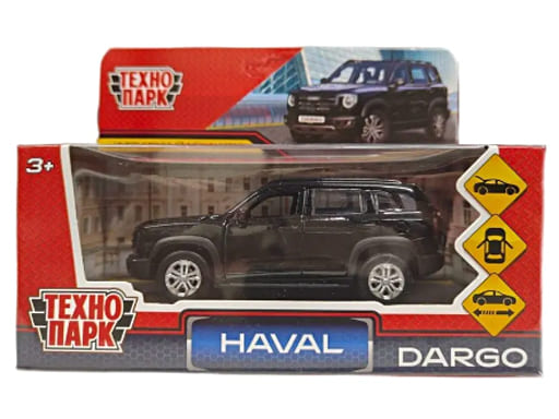 384381 Машина металл HAVAL haval dargo,дл 12 см, дв,багаж,инер, черный, в кор. Технопарк в к.2*36шт