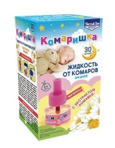 Чистый дом Комаришка Жидкость детская От комаров 30мл. с экстрактом ромашки 02-114