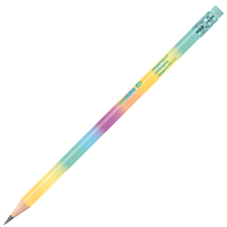 Карандаш чернографитный ЮНЛАНДИЯ РАДУГА ПАСТЕЛЬ, 1 шт, HB, с ластиком, корпус ассорти, 182016