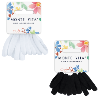 Резинки для волос НАБОР 10 шт, мягкие, средние, АССОРТИ, MONTE VITA 457046, шт