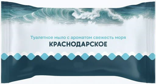 Мыло туалетное твердое "Краснодарское"Свежесть моря 90гр в упаковке. Марка Ординарное