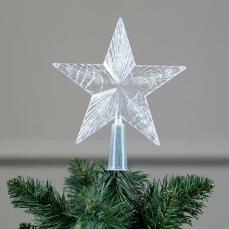 Фигура "Звезда прозрачная ёлочная" 15х15 см, пластик, 10 LED, 2 м провод, 220В, RG/RB 3612317