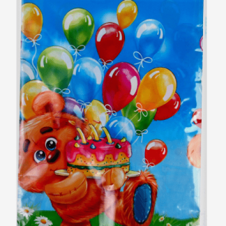Скатерть «Мишка с шарами», 137 × 180 см, универсальная