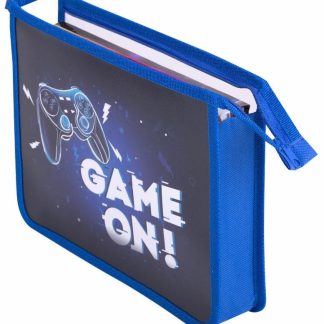 Папка для тетрадей ПИФАГОР А5, 1 отделение, пластик, на молнии, Game On, 271496