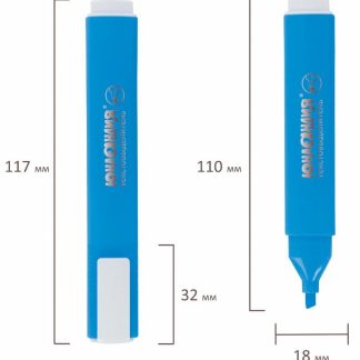 Текстовыделитель ЮНЛАНДИЯ "COLORSTAR", ГОЛУБОЙ, линия 1-4 мм, 151703