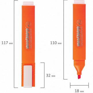 Текстовыделитель ЮНЛАНДИЯ "COLORSTAR", ОРАНЖЕВЫЙ, линия 1-4 мм, 151705
