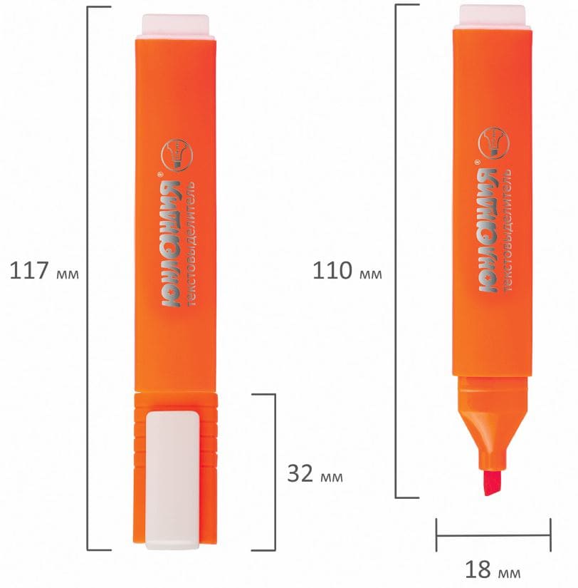 Текстовыделитель ЮНЛАНДИЯ "COLORSTAR", ОРАНЖЕВЫЙ, линия 1-4 мм, 151705