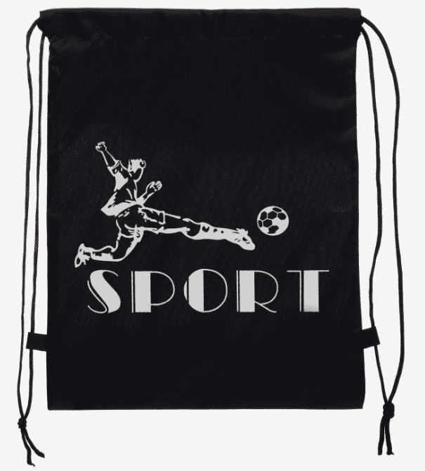 Мешок для обуви 420 х 340 мм, Calligrata SPORT, (мягкий полиэстер, плотность 210D), чёрный МИКС