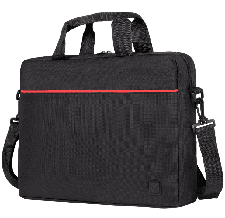 Сумка портфель BRAUBERG PRACTICAL с отд. для ноутбука 15,6", Red line, черная, 29х40х7 см, 270829