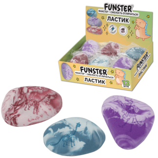 Ластик фигурный FUNSTER (ФАНСТЕР) "ПАЛЕОНТОЛОГ", цвета ассорти, 274017, шт