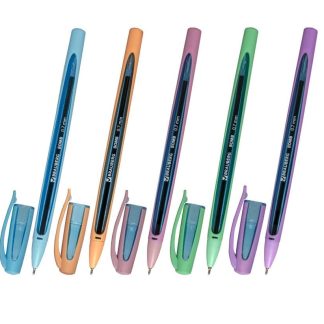 Ручка шариковая синяя масляная BRAUBERG "BOMB GT Pastel", прорезин. корпус ассорти, 0,7мм, 143347